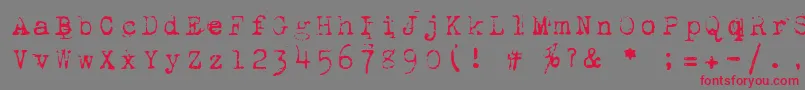 Шрифт 1942Report – красные шрифты на сером фоне