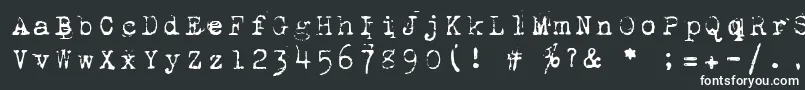 Шрифт 1942Report – белые шрифты