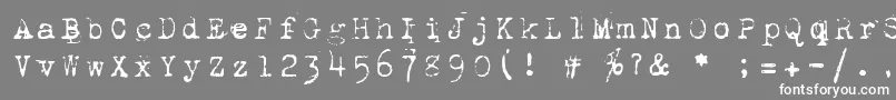 1942Report Font – White Fonts on Gray Background