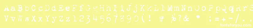 Шрифт 1942Report – белые шрифты на жёлтом фоне
