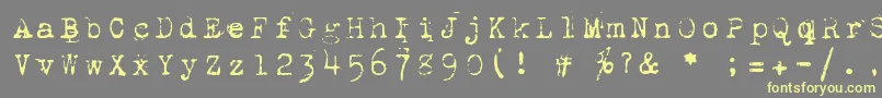 1942Report-Schriftart – Gelbe Schriften auf grauem Hintergrund