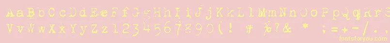 フォント1942Report – 黄色のフォント、ピンクの背景