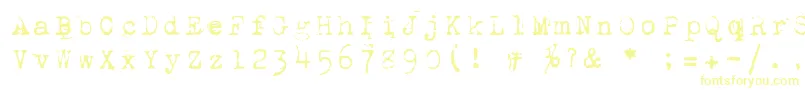 1942Report-Schriftart – Gelbe Schriften