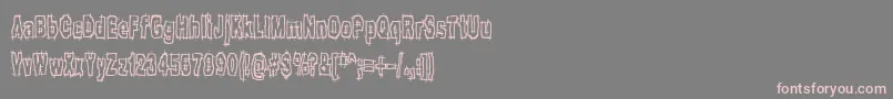 hackslsh-Schriftart – Rosa Schriften auf grauem Hintergrund