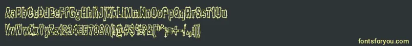 hackslsh Font – Yellow Fonts on Black Background