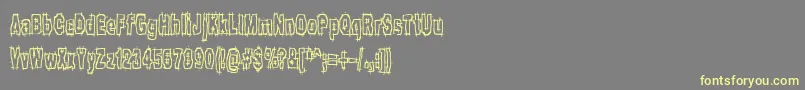 hackslsh Font – Yellow Fonts on Gray Background