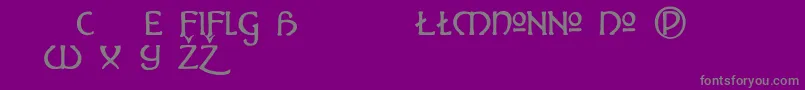 HADALT  -Schriftart – Graue Schriften auf violettem Hintergrund
