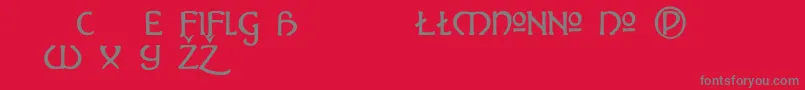 HADALT   Font – Gray Fonts on Red Background
