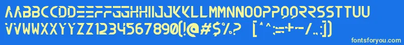 HADES Font – Yellow Fonts on Blue Background