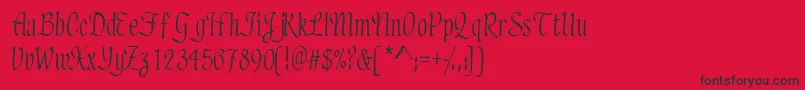 hadfield Font – Black Fonts on Red Background
