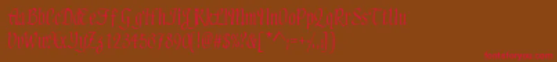 hadfield Font – Red Fonts on Brown Background