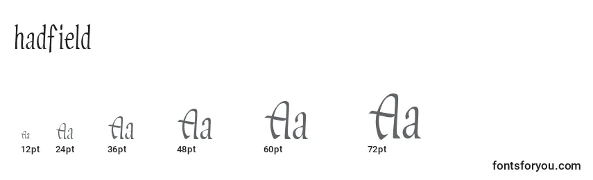 Hadfield (128823) Font Sizes