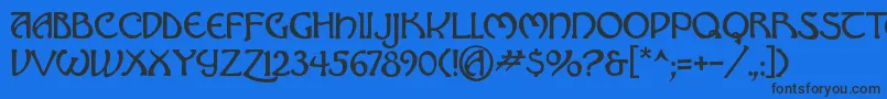 Hadley   Font – Black Fonts on Blue Background