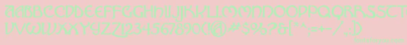 Hadley   Font – Green Fonts on Pink Background