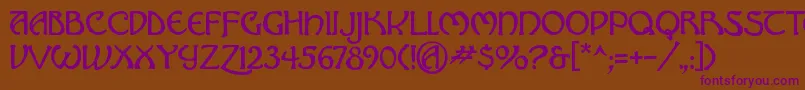 Hadley   Font – Purple Fonts on Brown Background