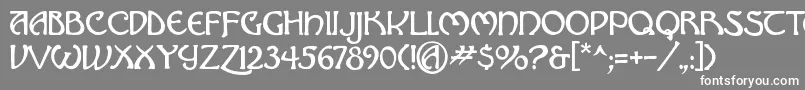 フォントHadley   – 灰色の背景に白い文字