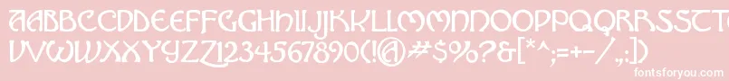 Hadley   Font – White Fonts on Pink Background