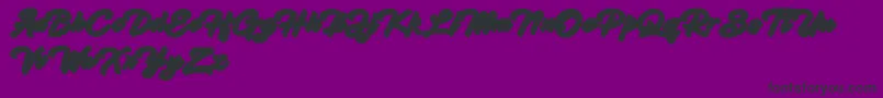 フォントHadsut Extruded – 紫の背景に黒い文字