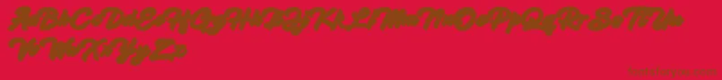Hadsut Extruded Font – Brown Fonts on Red Background