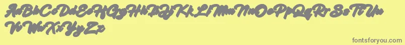 Hadsut Extruded Font – Gray Fonts on Yellow Background