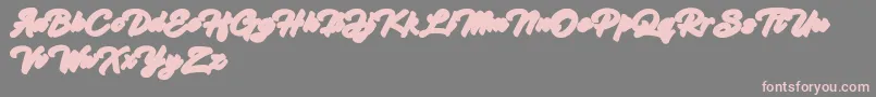 Hadsut Extruded Font – Pink Fonts on Gray Background
