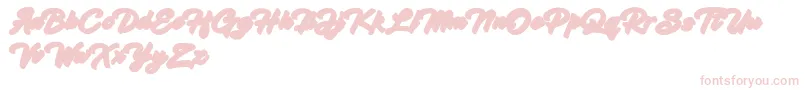 Hadsut Extruded-Schriftart – Rosa Schriften auf weißem Hintergrund