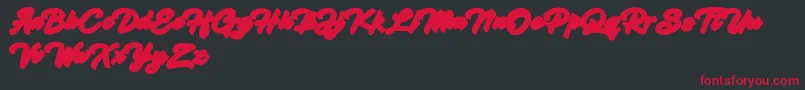 Hadsut Extruded Font – Red Fonts on Black Background