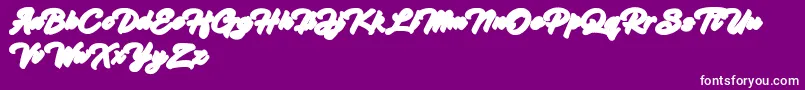 Hadsut Extruded Font – White Fonts on Purple Background