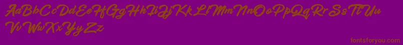 fuente Hadsut Script – Fuentes Marrones Sobre Fondo Morado