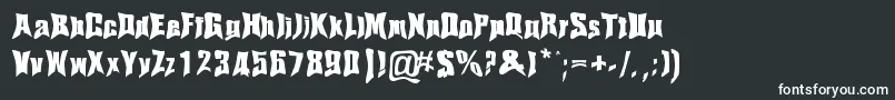 Haelvsen-fontti – valkoiset fontit mustalla taustalla