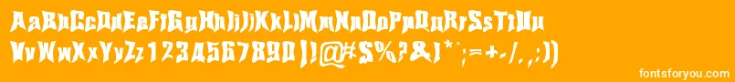 Haelvsen Font – White Fonts on Orange Background