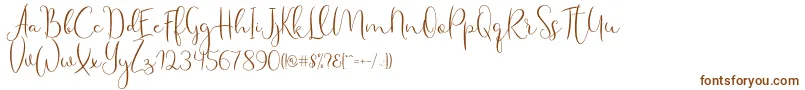 Шрифт Haertbel Script – коричневые шрифты на белом фоне