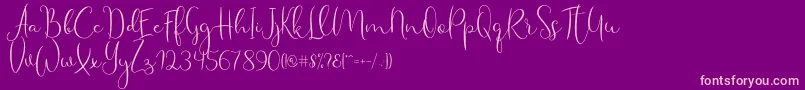 fuente Haertbel Script – Fuentes Rosadas Sobre Fondo Morado