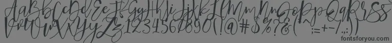 フォントhafizan script – 黒い文字の灰色の背景