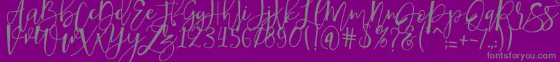 hafizan script-Schriftart – Graue Schriften auf violettem Hintergrund