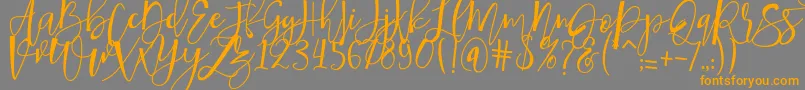 fuente hafizan script – Fuentes Naranjas Sobre Fondo Gris