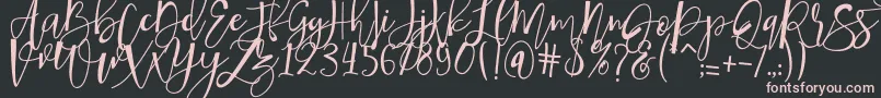 hafizan script Font – Pink Fonts on Black Background