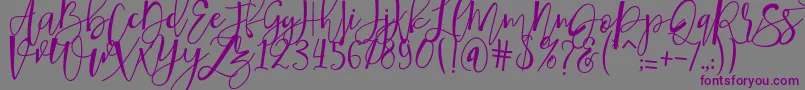 hafizan script-Schriftart – Violette Schriften auf grauem Hintergrund