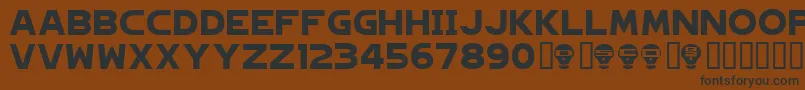 HAGANE   Font – Black Fonts on Brown Background
