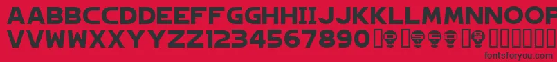 HAGANE   Font – Black Fonts on Red Background