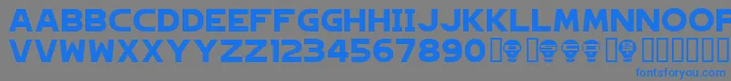 HAGANE   Font – Blue Fonts on Gray Background