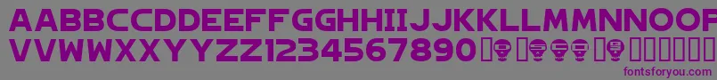 HAGANE   Font – Purple Fonts on Gray Background