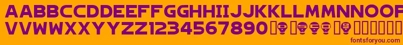 HAGANE   Font – Purple Fonts on Orange Background