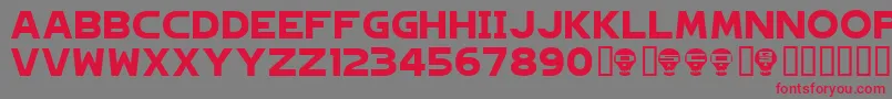 HAGANE   Font – Red Fonts on Gray Background