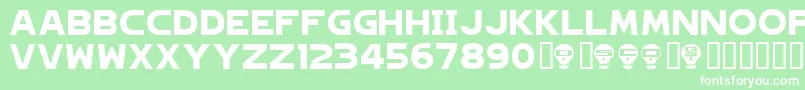 HAGANE   Font – White Fonts on Green Background