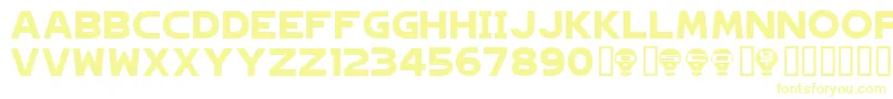 HAGANE   Font – Yellow Fonts on White Background