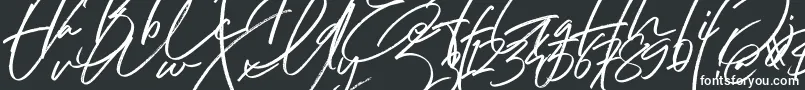 フォントHai Angellica Font – 黒い背景に白い文字