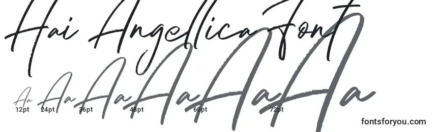 Größen der Schriftart Hai Angellica Font