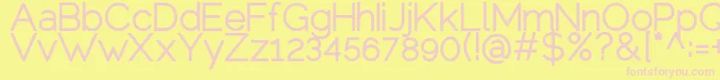 HaiEisya FreeVersion Font – Pink Fonts on Yellow Background