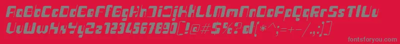 Haike boldit Font – Gray Fonts on Red Background